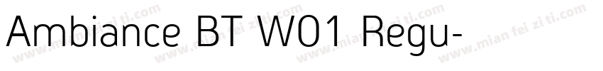 Ambiance BT W01 Regu字体转换